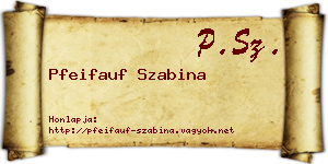 Pfeifauf Szabina névjegykártya