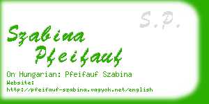 szabina pfeifauf business card